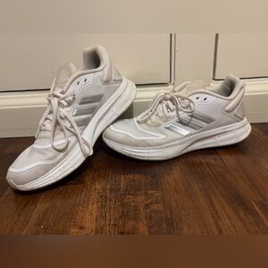 White and Gray Athletic Sneakers